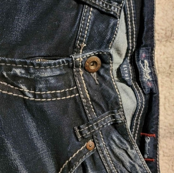 SILVER JEANS Elyse Size W26 L32 Mid Straight - Picture 2 of 4